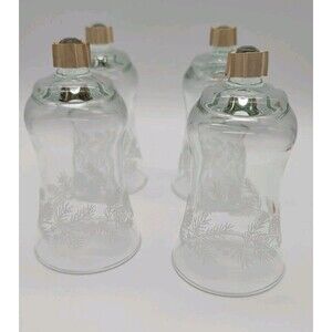 Homco Home Interiors Embossed Pinecones Branch Peg Votive Candle Holder Set Of 4